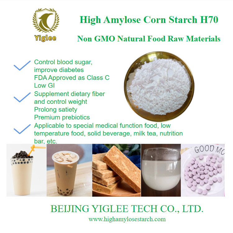 BEIJING YIGLEE TECH Alto nivel de amiloza Almidón de maíz Bajo índice gastrointestinal Almidón resistente a los prebióticos Calidad alimenticia Almidón de maíz alto nivel de amiloza